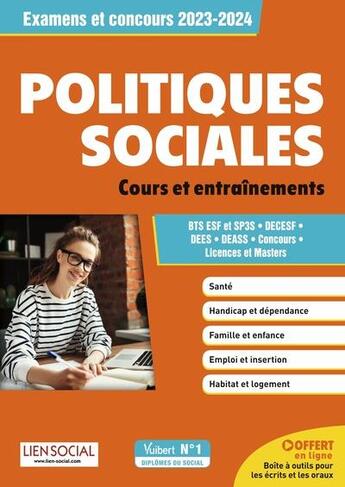 Couverture du livre « Politiques sociales : révisions et entraînements ; examens et concours 2023-2024 ; licences et master (édition 2023/2024) » de Christelle Jamot-Robert et Remi Peres aux éditions Vuibert