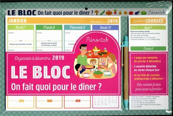 Couverture du livre « Mémoniak ; le bloc ; on fait quoi pour le dîner ? (édition 2019) » de Emilie Thuillez aux éditions Editions 365