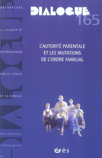 Couverture du livre « Dialogue T.165 » de  aux éditions Eres