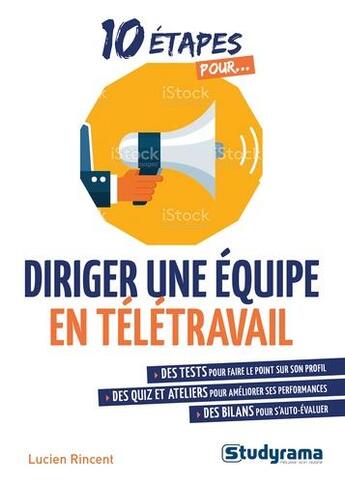 Couverture du livre « 10 étapes pour... : manager une équipe en télétravail » de Lucien Rincent aux éditions Studyrama