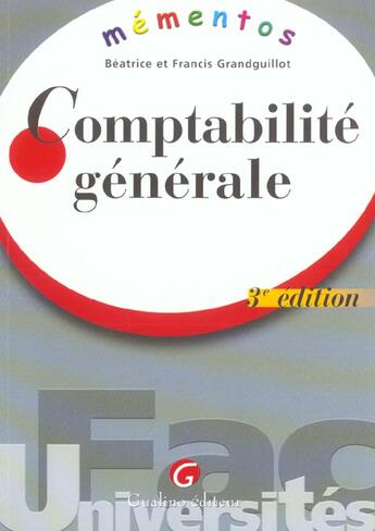 Couverture du livre « Memento comptabilite generale 3e (3e édition) » de Grandguillot/Grandgu aux éditions Gualino