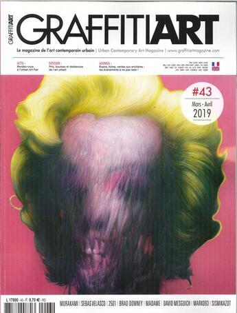 Couverture du livre « Graffitiart n 43 -prix, bourses, residences de l'art urbain - fevrier/mars 2019 » de  aux éditions Graffiti Art