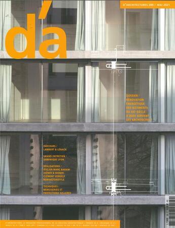 Couverture du livre « D'a n 289 - mai 2021 » de  aux éditions D'architecture