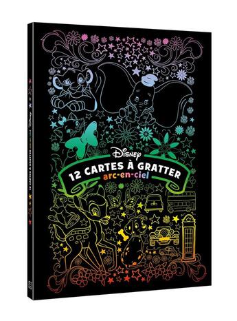 Couverture du livre « Les ateliers Disney : 12 cartes à gratter arc-en-ciel » de Disney aux éditions Disney Hachette