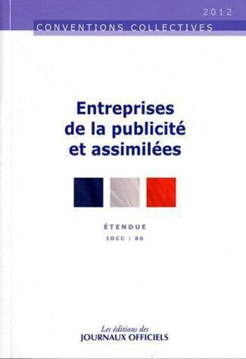 Couverture du livre « Entreprises de la publicité et assimilées » de  aux éditions Direction Des Journaux Officiels