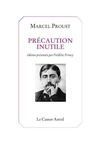 Couverture du livre « Précaution inutile » de Marcel Proust aux éditions Castor Astral