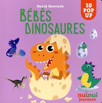 Couverture du livre « Bebe dinosaures » de David Hawcock aux éditions Nuinui Jeunesse