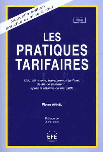 Couverture du livre « Pratiques tarifaires (les) » de Arhel Pierre aux éditions Efe