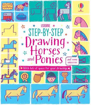 Couverture du livre « Step-by-step drawing horses and ponies » de Whatmore Candice et Fiona Watt aux éditions Usborne