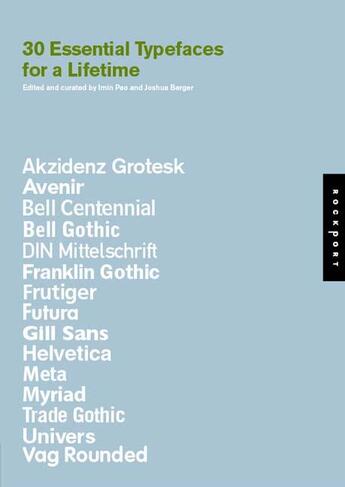 Couverture du livre « 30 essential typefaces for a lifetime » de Pao/Berger aux éditions Rockport