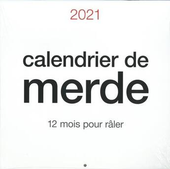 Couverture du livre « Calendrier de merde 2021 » de  aux éditions Carabas