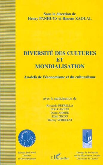 Couverture du livre « DIVERSITE DES CULTURES ET MONDIALISATION » de Hassan Zaoual aux éditions L'harmattan