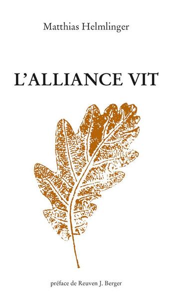 Couverture du livre « L'alliance vit » de Helmlinger Matthias aux éditions Passiflores