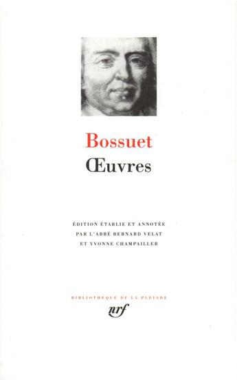 Couverture du livre « Oeuvres » de Bossuet aux éditions Gallimard