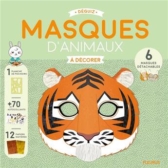 Couverture du livre « Masques d'animaux à décorer » de Elsa Fouquier aux éditions Fleurus