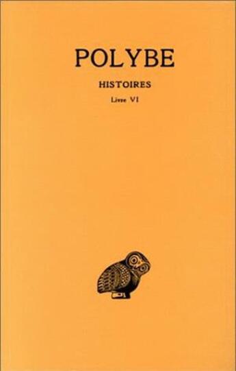 Couverture du livre « Histoires Tome 6 ; ligne 6 » de Polybe aux éditions Belles Lettres