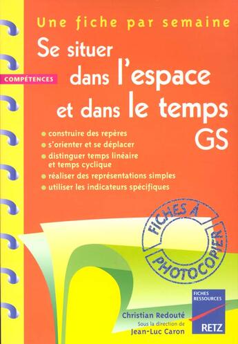 Couverture du livre « Se situer dans l'espace et dans le temps » de Redoute/Caron/Julien aux éditions Retz