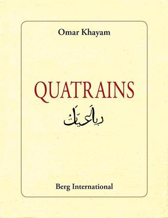 Couverture du livre « Quatrains » de Omar Khayam aux éditions Berg International