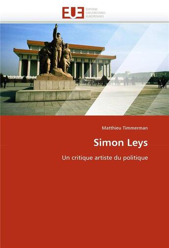 Couverture du livre « Simon leys » de Timmerman-M aux éditions Editions Universitaires Europeennes