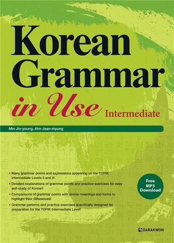 Couverture du livre « Korean grammar in use : intermediate » de Ahn Min aux éditions Darakwon