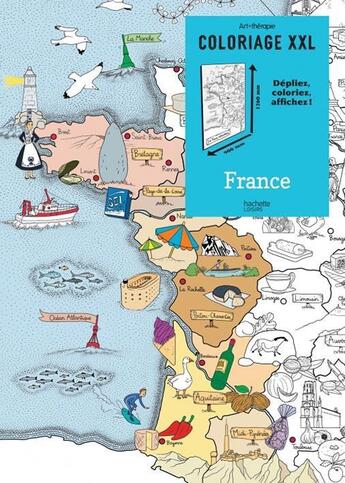 Couverture du livre « Art-thérapie : coloriage XXL ; France » de E Pioli aux éditions Hachette Pratique