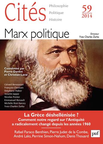 Couverture du livre « Revue Cites T.59 ; Marx Politique » de Revue Cites aux éditions Puf