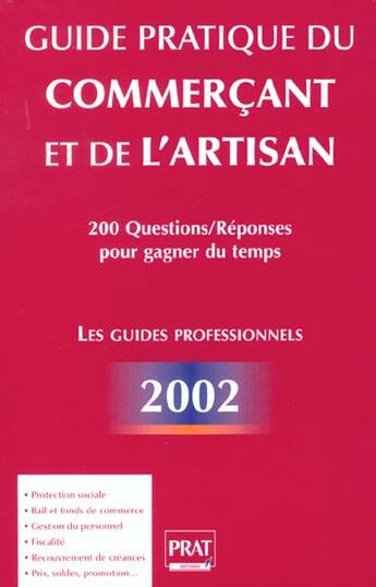 Couverture du livre « Le guide du commercant » de  aux éditions Prat