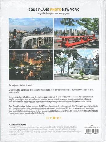 Couverture du livre « Bons plans photo New York » de Alex Les Bons Plans aux éditions Editions Nomades