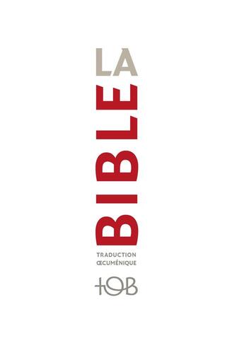 Couverture du livre « Bible TOB poche avec elastique » de  aux éditions Cerf