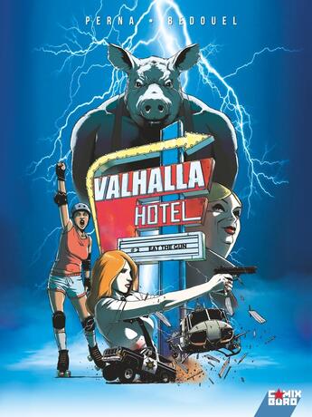 Couverture du livre « Valhalla Hôtel Tome 2 : eat the gun » de Fabien Bedouel et Pat Perna aux éditions Comix Buro