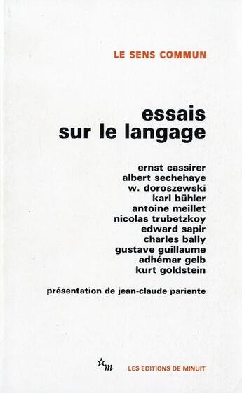 Couverture du livre « Essais sur le langage » de  aux éditions Minuit