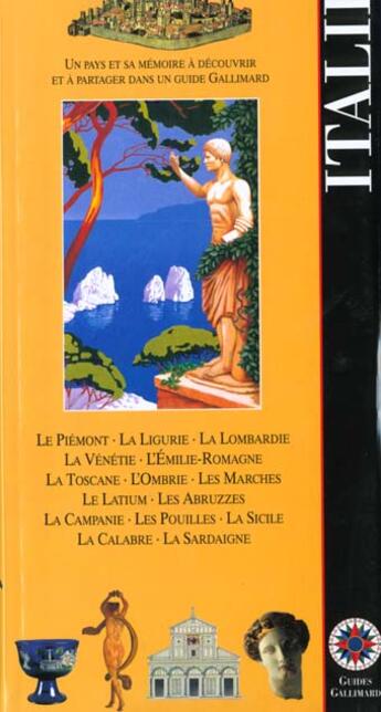 Couverture du livre « Italie - piemont, venetie, toscane, ombrie, sicile, sardaigne » de Collectif Gallimard aux éditions Gallimard-loisirs