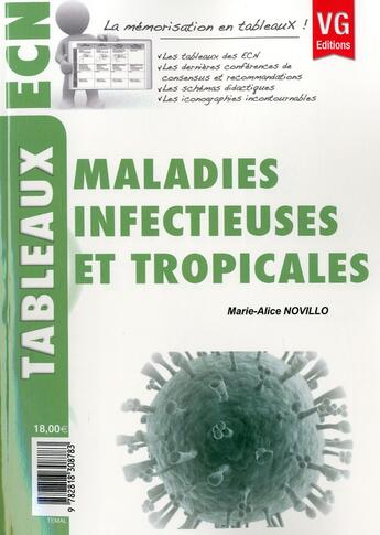 Couverture du livre « Tableaux ecn maladies infectieuses et tropicales » de Ma.Novillo aux éditions Vernazobres Grego