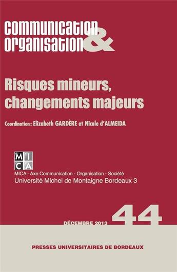 Couverture du livre « Communication et organisation n44 » de  aux éditions Pu De Bordeaux