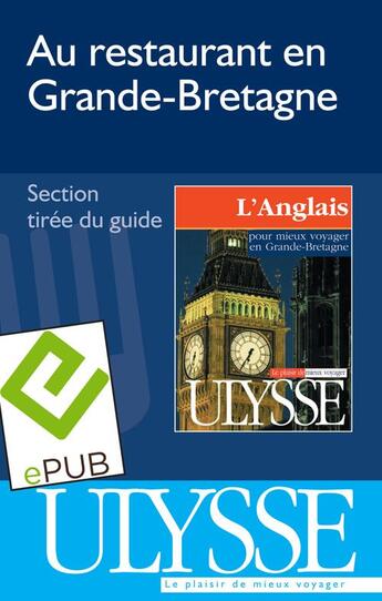 Couverture du livre « GUIDE DE CONVERSATION AU RESTAURANT ; en Grande-Bretagne » de  aux éditions Ulysse