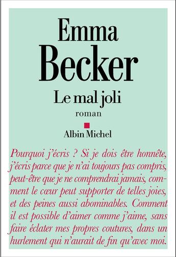 Couverture du livre « Le Mal joli » de Emma Becker aux éditions Albin Michel