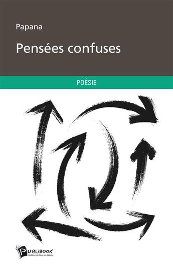 Couverture du livre « Pensées confuses » de Papana aux éditions Publibook