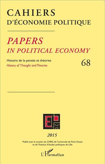 Couverture du livre « Cahiers d'économie politique Tome 68 : histoire de la pensée et théories » de Cahiers D'Economie Politique aux éditions L'harmattan