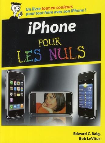 Couverture du livre « Iphone pour les nuls » de Edward C. Baig aux éditions First Interactive