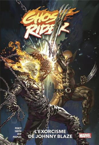 Couverture du livre « Ghost Rider Tome 2 : l'exorcisme de Johnny Blaze » de Benjamin Percy et Brent Peeples et Cory Smith aux éditions Panini