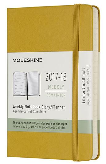 Couverture du livre « Agenda 18 mois semainier 2017-18 poche érable rigide » de  aux éditions Moleskine