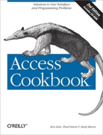 Couverture du livre « Access cookbook (2nd edition) » de Ken Getz et Paul Litwin et Andy Baron aux éditions O Reilly & Ass