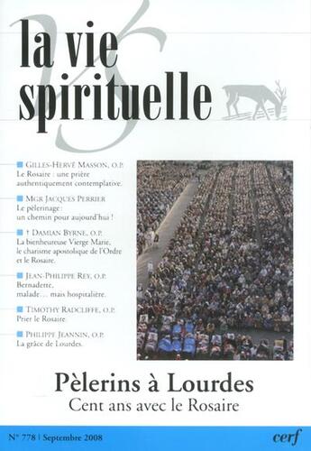 Couverture du livre « La vie spirituelle n 778 » de  aux éditions Cerf