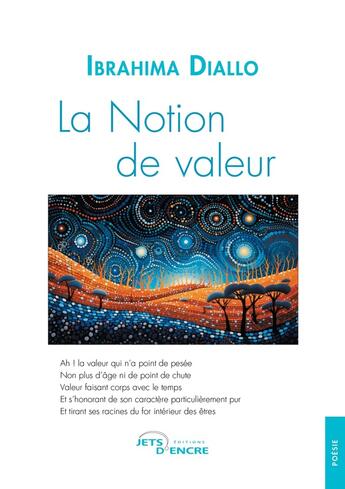 Couverture du livre « La notion de valeur » de Ibrahima Diallo aux éditions Jets D'encre