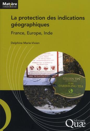 Couverture du livre « La protection des indications géographiques ; France, Europe, Inde » de Delphine Marie-Vivien aux éditions Quae