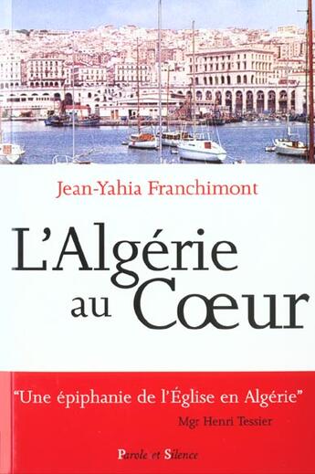 Couverture du livre « Algerie au coeur itineraire d un pretre » de Franchimont Jy aux éditions Parole Et Silence