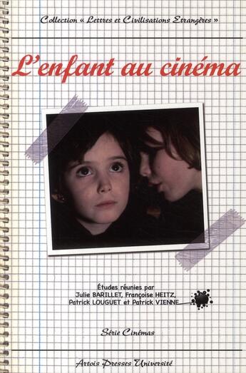 Couverture du livre « Enfant au cinéma » de  aux éditions Pu D'artois