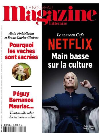 Couverture du livre « Le nouveau magazine litteraire n 17 netflix - mai 2019 » de  aux éditions Le Magazine Litteraire