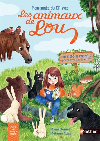 Couverture du livre « Mon année de CP : avec les animaux de Lou » de Melanie Allag et Mymi Doinet aux éditions Nathan