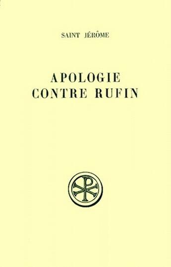 Couverture du livre « Apologie contre Rufin » de  aux éditions Cerf